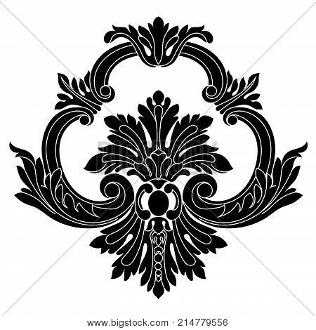 Black vintage ornament, baroque ornament, scroll ornament, engraving ornament, border ornament, floral ornament, retro pattern, antique pattern, style acanthus pattern, foliage pattern, swirl pattern decorative pattern, filigree pattern. vector