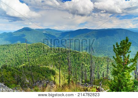 Top Of Kokuya Mountain. Altai Republic. Russia