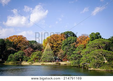 Rikugien Garden In Tokyo, Japan