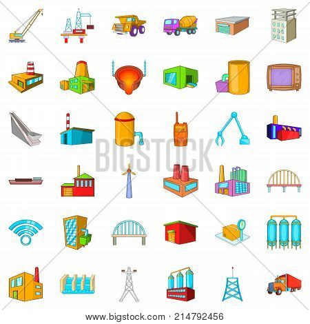 House pipe icons set. Cartoon style of 36 house pipe vector icons for web isolated on white background