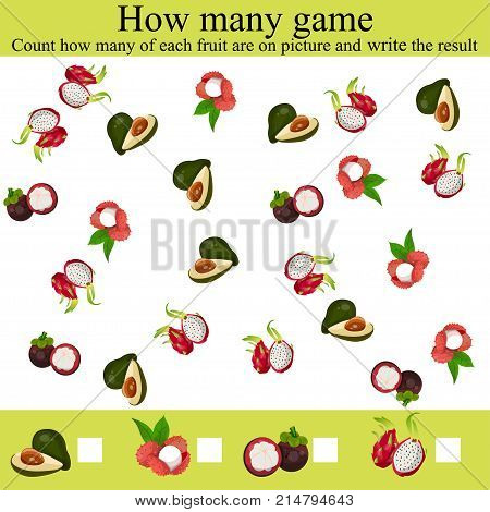 Learning mathematics, numbers. Counting Game for Preschool Children. Mathematics task, worksheet. Tasks for counting for preschool kids, children. how many objcets game