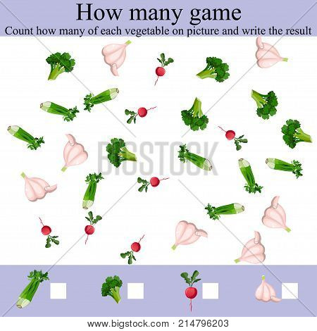 Learning mathematics, numbers. Mathematics task, worksheet. Tasks for counting for preschool kids, children. Counting Game for Preschool Children. how many objcets game