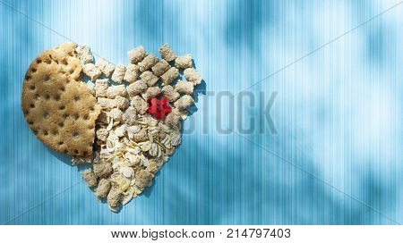 Healthy diet and unhealthy diet. The concept of overcoming oneself.
