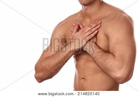 Young Man With Pain In His Chest