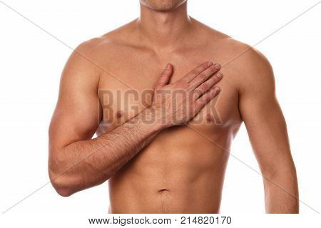 Young Man With Pain In His Chest