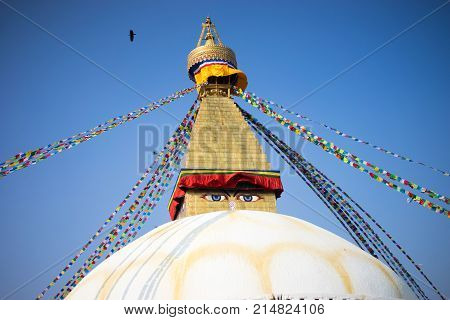 Bodhnath is the largest stupa in Nepal and the de facto religious centre of Nepal's large Tibetan community. The association is because the site marked the Tibetan trade route entrance to Kathmandu.