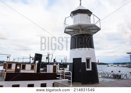 Lighthouse in Oslo, Norway Good summer weather