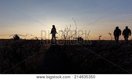 Silhouette Of A Military Man