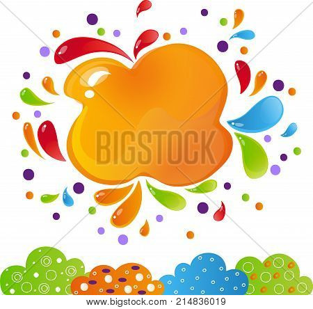 rainbow colors vector splash decorative elements background
