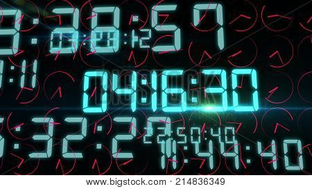 Digital Time Concept Illustration