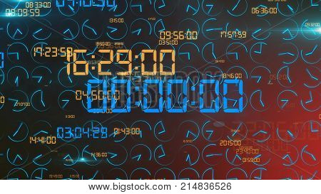 Digital Time Concept Illustration