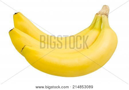 Bananas flesh bunch isolated on white background