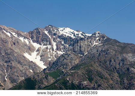 mountains with snow in Kazakhstan . In the park in nature