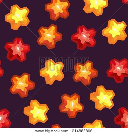 Bright festive color seamless background with precious stars