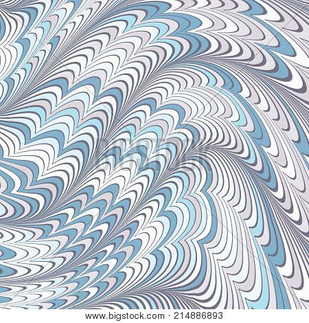Abstract background of curved forms. Undulation of the shapes. Distortion of space.