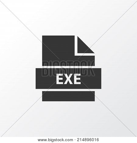 Exe Icon Symbol. Premium Quality Isolated Software Element In Trendy Style.