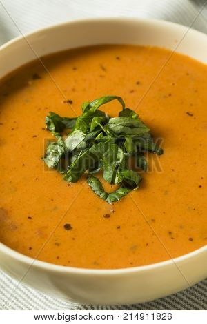 Homemade Tomato Basil Bisque Soup