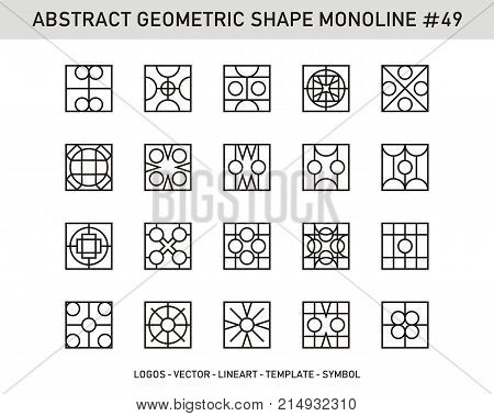 Abstract Geometric Shape Monoline_41-50
