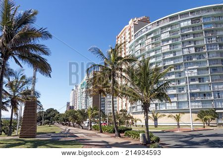 Buildings And Palm Trees On Golden Mile Beachfront