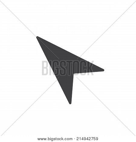 Mouse cursor icon vector, filled flat sign, solid pictogram isolated on white. Location pointer arrow symbol, logo illustration.