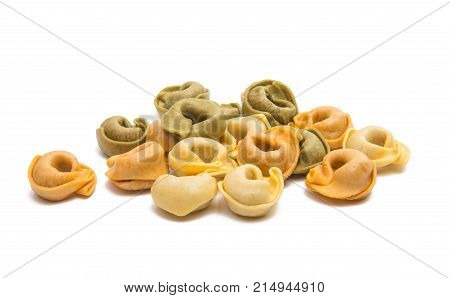 ravioli  tortellino, tradition isolated on white background