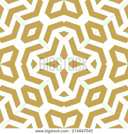 Seamless background for your designs. Modern golden ornament. Geometric abstract pattern