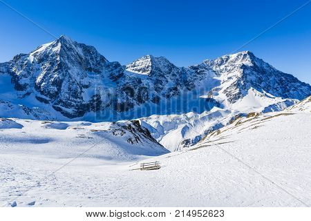 Snowy Italian Alps Sulden