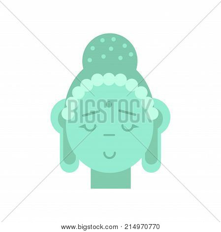 Head of Buddha vector Illustration on a white background