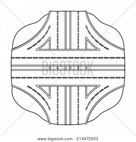 Autobahn single icon in outline style.Autobahn vector symbol stock illustration .