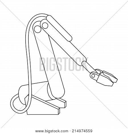 Machine, single icon in outline style.Machine, vector symbol stock illustration .