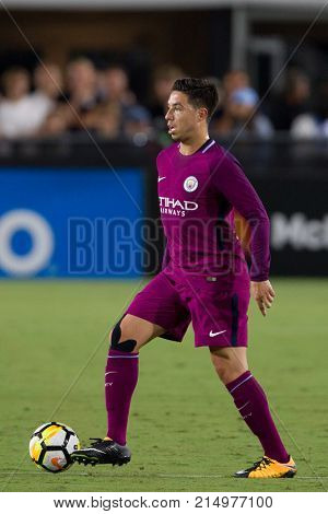LOS ANGELES, CA - JULY 26: Samir Nasri during the 2017 International Champions Cup game between Manchester City and Real Madrid on July 26th 2017 at the Los Angeles Memorial Coliseum.