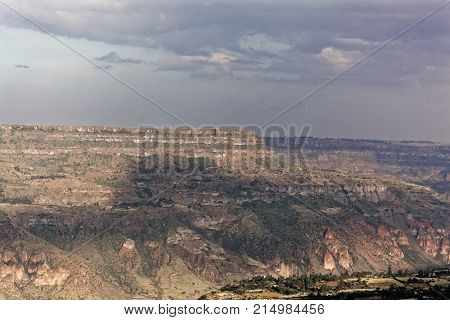 Landscape In The Ethiopia Near Debre Libanos.
