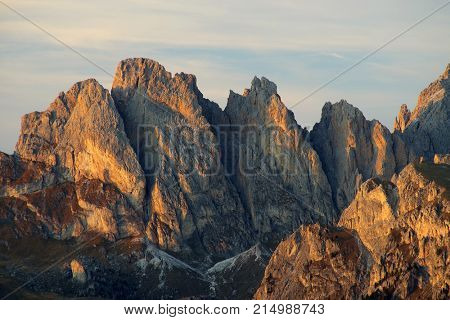 Alpine landscape in the Dolomites, Italy, Europe