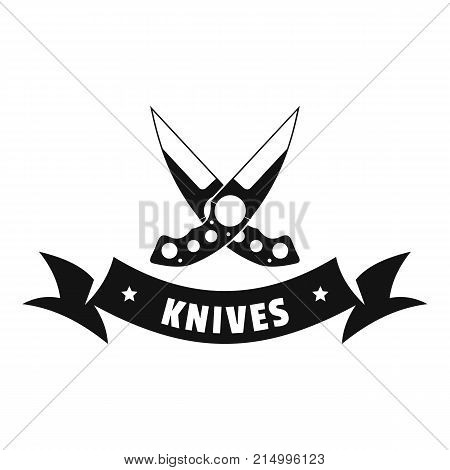Knive weapon logo. Simple illustration of knive weapon vector logo for web
