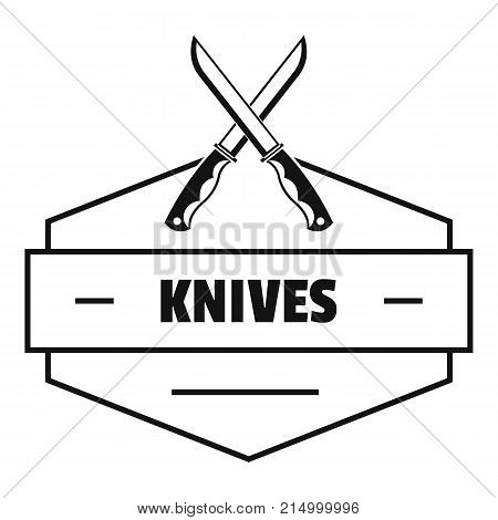 Knive logo. Simple illustration of knive vector logo for web