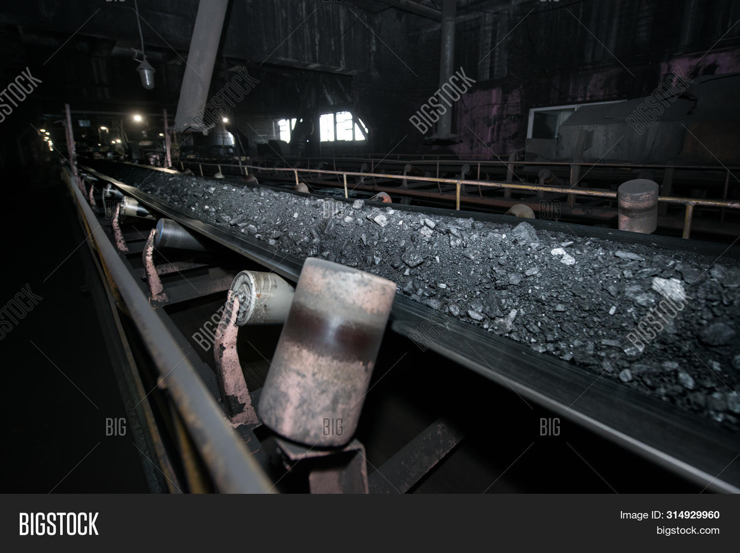 Black Coal On Conveyor Image & Photo (Free Trial) Bigstock