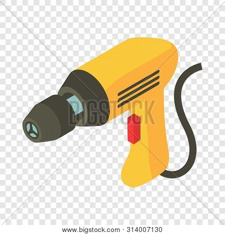 Electric Drill Icon. Isometric Illustration Of Electric Drill Vector Icon For Web