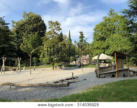 Mainau Kids World Adventure Playground Or Mainau-kinderplatz (flower Island Mainau On The Lake Const