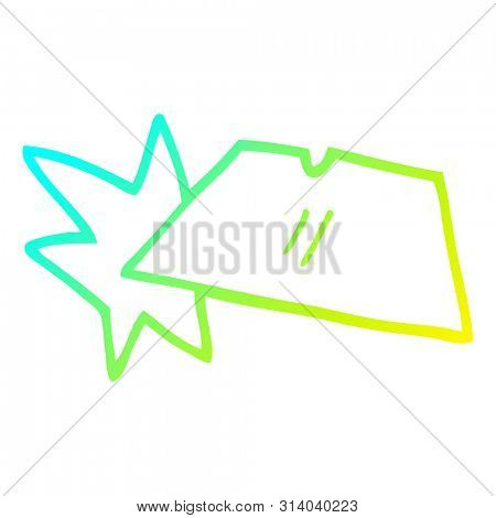 cold gradient line drawing of a cartoon shiny razorblades