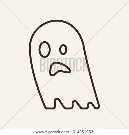 Ghost Vector Line Icon. Body, Halloween, Evil. Holiday Concept. Vector Illustration Can Be Used For 