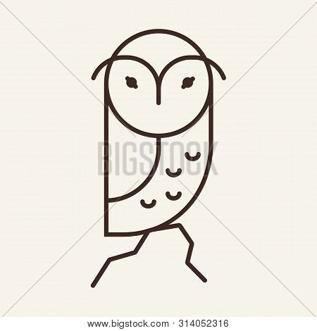 Halloween Owl Vector Line Icon. Bird, Halloween, Attribute. Holiday Concept. Vector Illustration Can