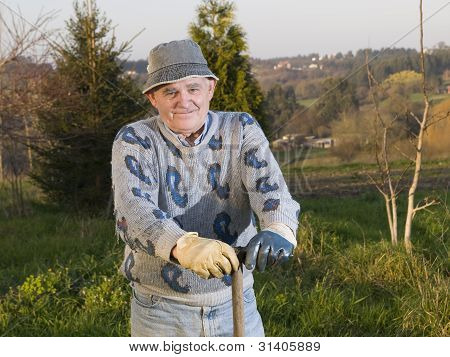Agriculteur souriant