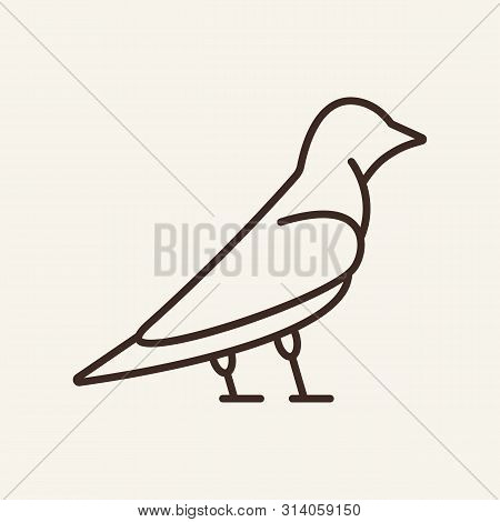Raven Vector Line Icon. Bird, Halloween, Attribute. Holiday Concept. Vector Illustration Can Be Used