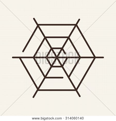 Spiderweb Vector Line Icon. Insect, Halloween, Attribute. Holiday Concept. Vector Illustration Can B