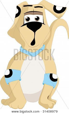 jungen Vektor Illustration Cartoon Welpen