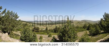 Path Through The Mountains Of Valdelinares In Summer