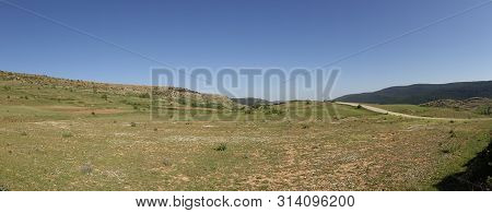 Path Through The Mountains Of Valdelinares In Summer