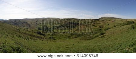 Path Through The Mountains Of Valdelinares In Summer