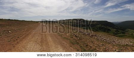 Path Through The Mountains Of Valdelinares In Summer