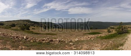 Path Through The Mountains Of Valdelinares In Summer
